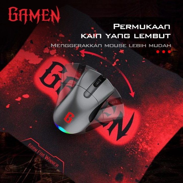 GAMEN GP-X Mousepad Gaming Anti Slip Soft Surface 25 x 29 cm Black-Ga