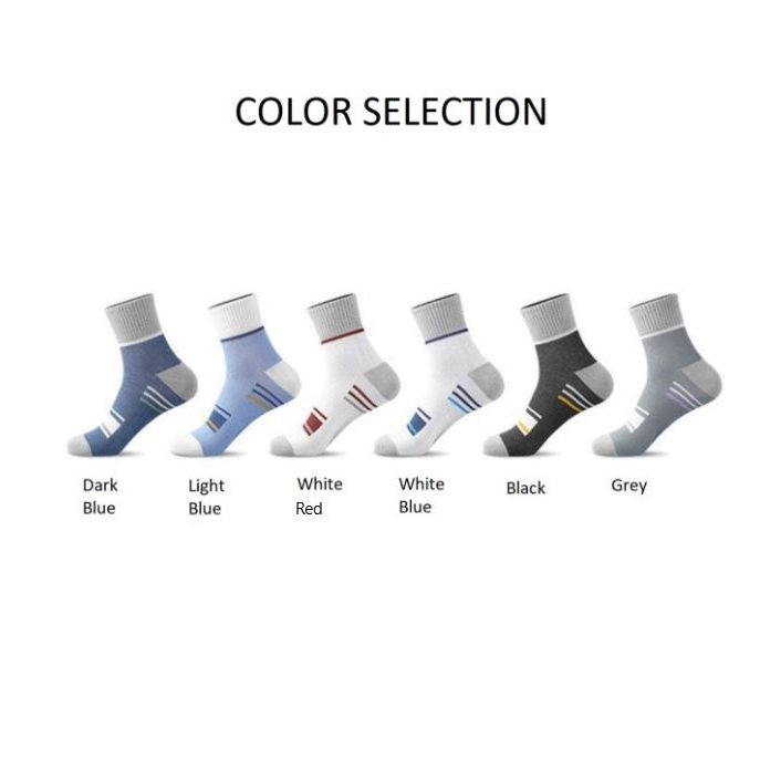 Kaos Kaki Pria High Quality Breathable Color Striped Socks SCH54