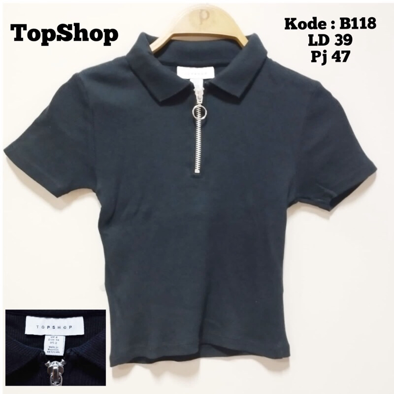 [B118] kaos berkerah TopShop
