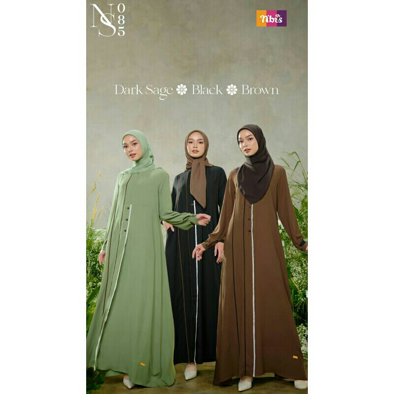GAMIS KATUN WANITA NS 085 85 ORIGINAL NIBRAS FASHION DRESS BAJU BUSANA MUSLIM DEWASA BUSUI BAHAN COT