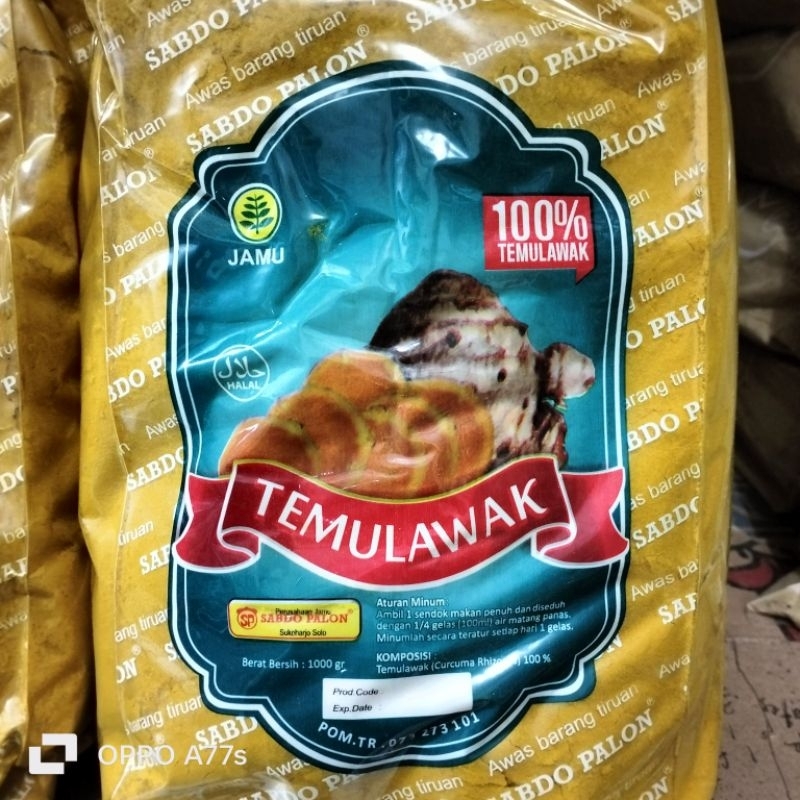 

bubuk temulawak serbuk sabdo palon kemasan 1kg