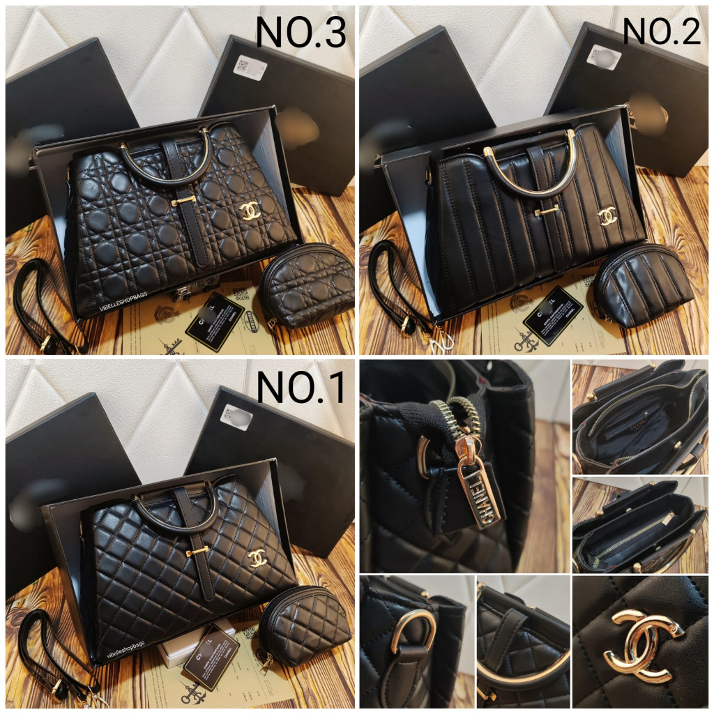 TAS BATAM BAG CNL LIDAH WOMENBAG FREEBOX ( UKURAN BESAR ) uk P30xT20xL13 - TAS BATAM BAG LIDAH CH 3 RUANG VERONIKA BAHAN HALUS IMPORT VERONICA TAS WANITA 0963