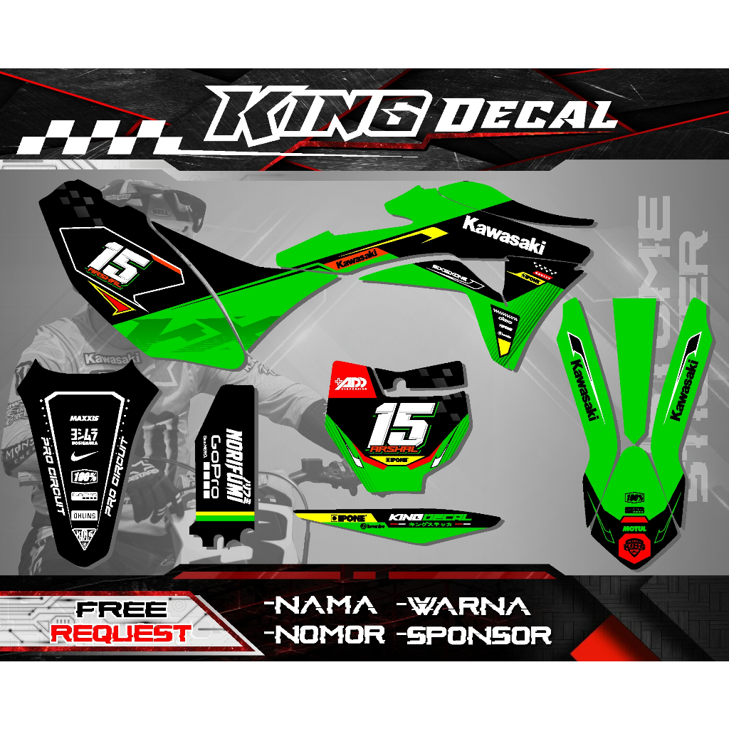 DECAL KLX GORDON FULL BODY CUSTOME / STIKER GORDON / STIKER KLX BODY GORDON