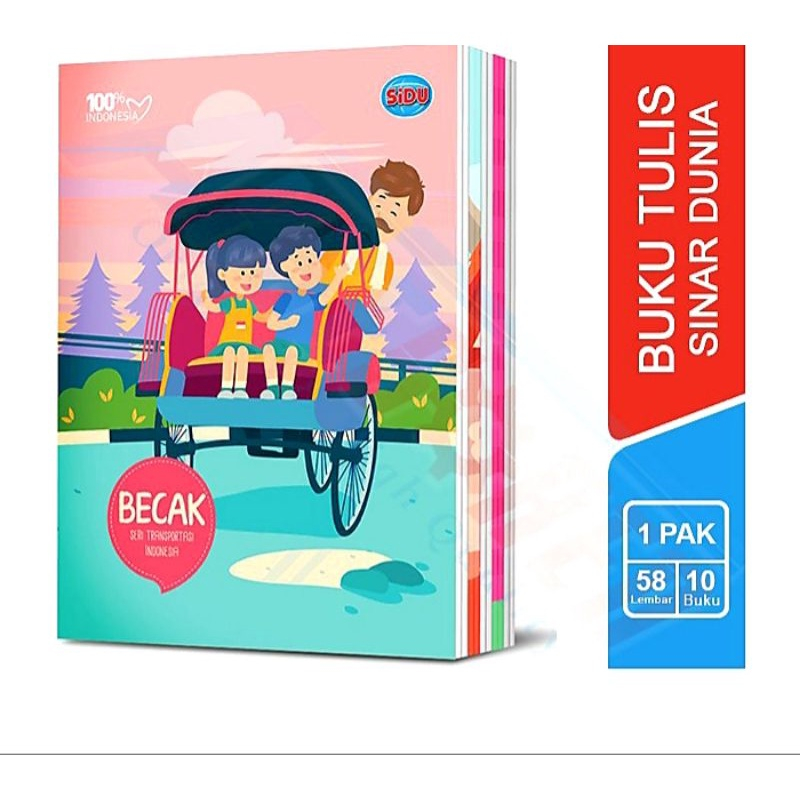 Buku Tulis Buku Catatan  Merek Sinar Dunia Isi 38 Lembar / 10 Buku (1 Pack)