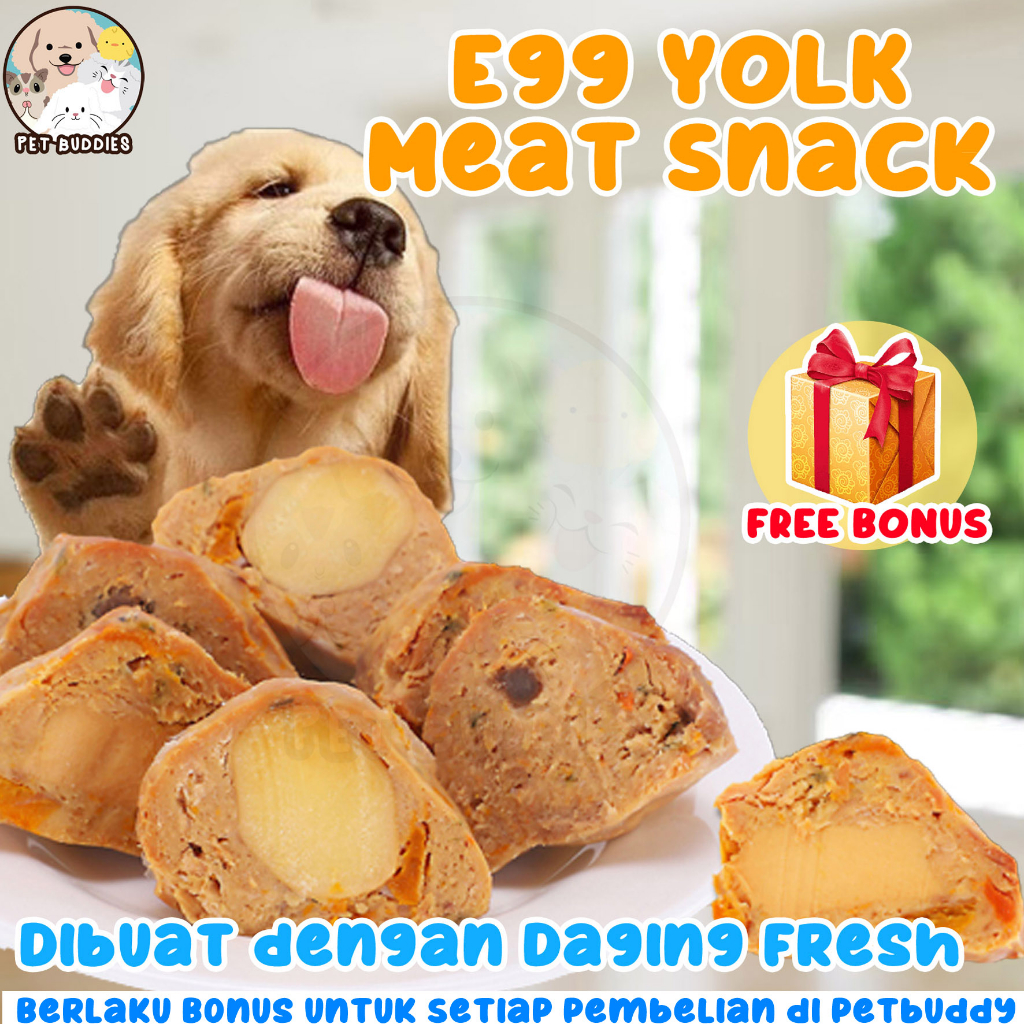 Egg Yolk Snack Daging 40g Makanan Kucing/Anjing