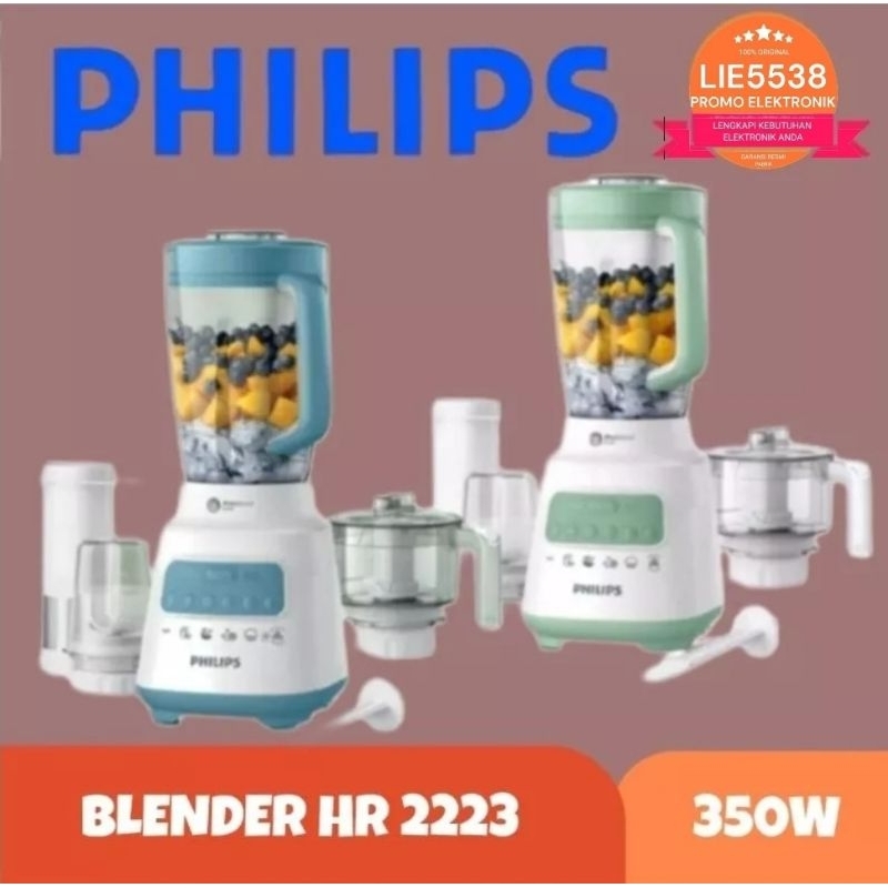 BLENDER PHILIPS HR 2223 / HR2223 / HR2221 / HR 2221 PLASTIK 2L GARANSI RESMI