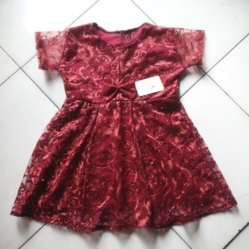 Dress Raisa Anak Usia 3-4 Th (M) / Bisa Pilih Warna / Baju Kebaya Anak / Baju Pesta Anak