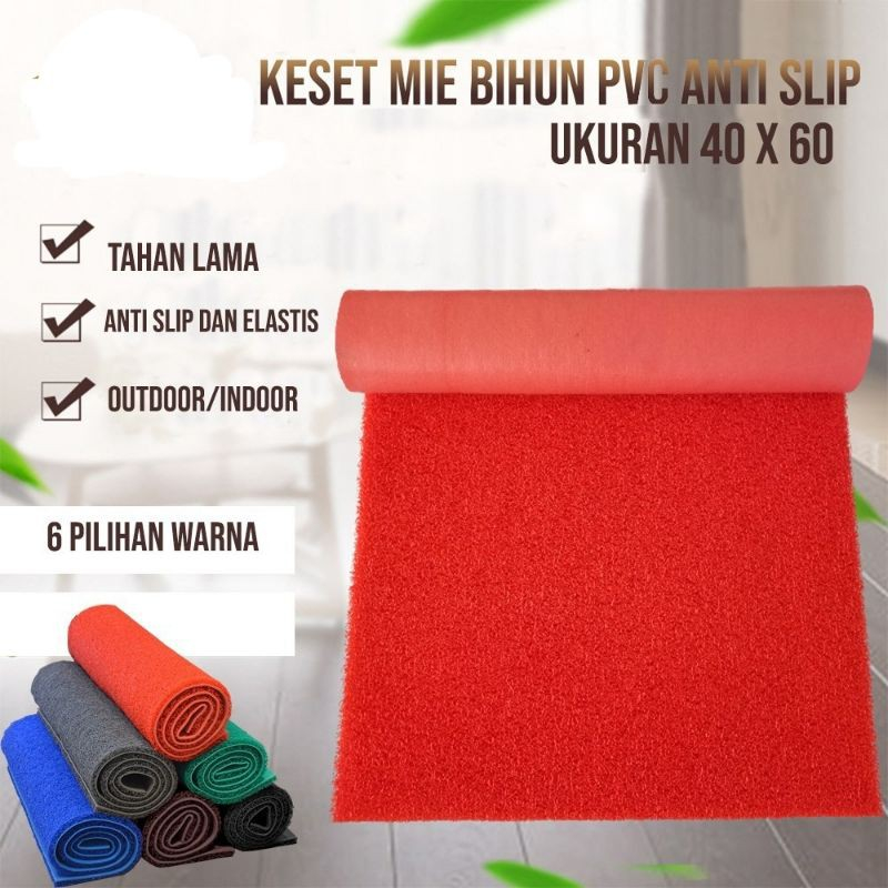 [COD] KESET KAKI MIE BIHUN TEBAL PVC UKURAN 40x60CM - KESET ALAS MANDI ANTI SLIP