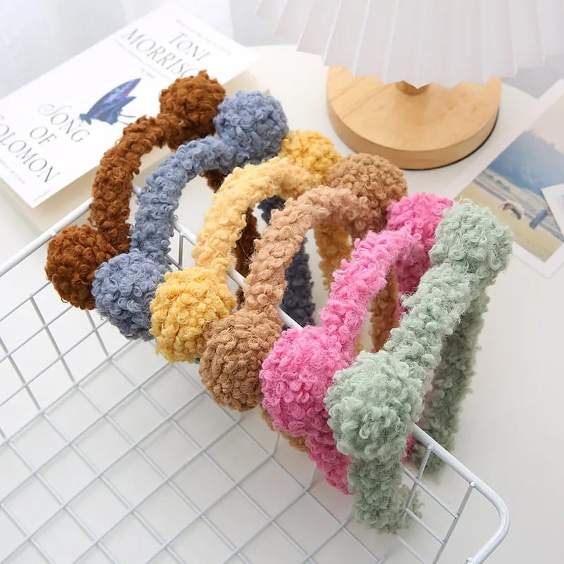 Bando Telinga Beruang Bear bulu korea kekinian Bandana Aksesoris Rambut Import S1025