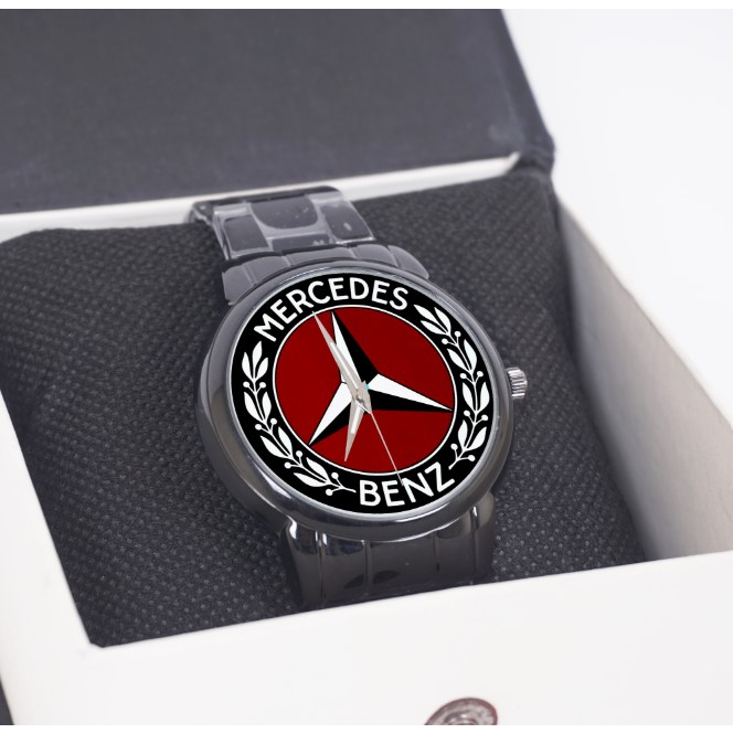 New Jam Tangan Pria Mercedes Benz Logo Custom