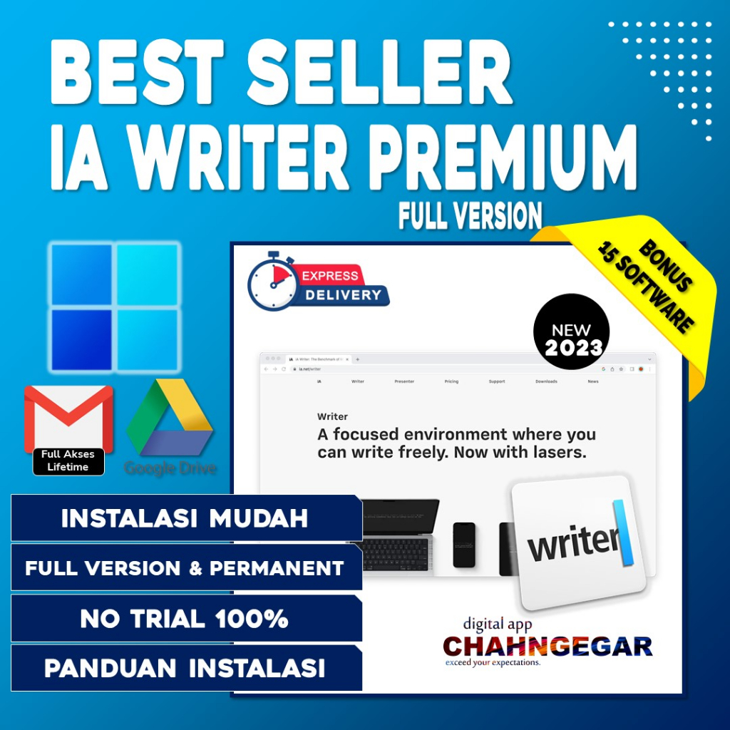 iA Writer Pro 2023 Full Version Lisensi Lifetime Software Editor Teks Menulis Jurnalis, Blogger / Copywriting