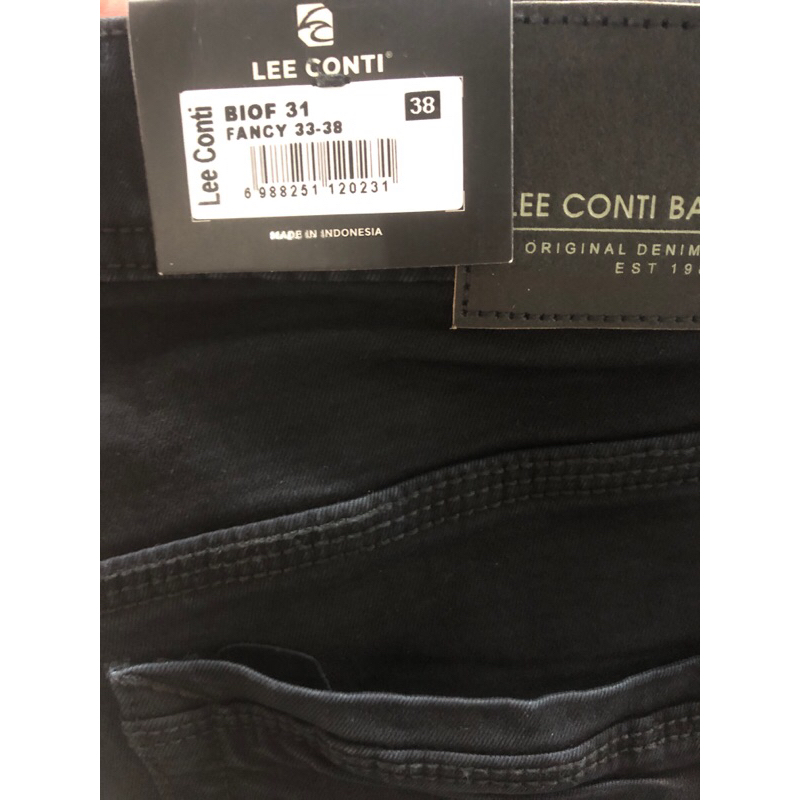 LeeConti Jeans Hitam Slim