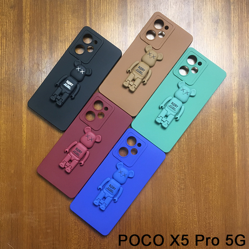 Shockproof Lens Protect Stand Casing XIAOMI POCO X5 Pro 5G Case Official Original Silicone Softcase 