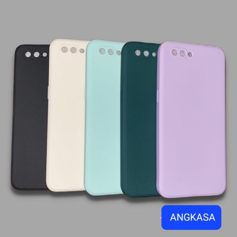 OPPO A3S CASE MACARON SQUARE ANTI NODA CASING SOFTCASE SILIKON