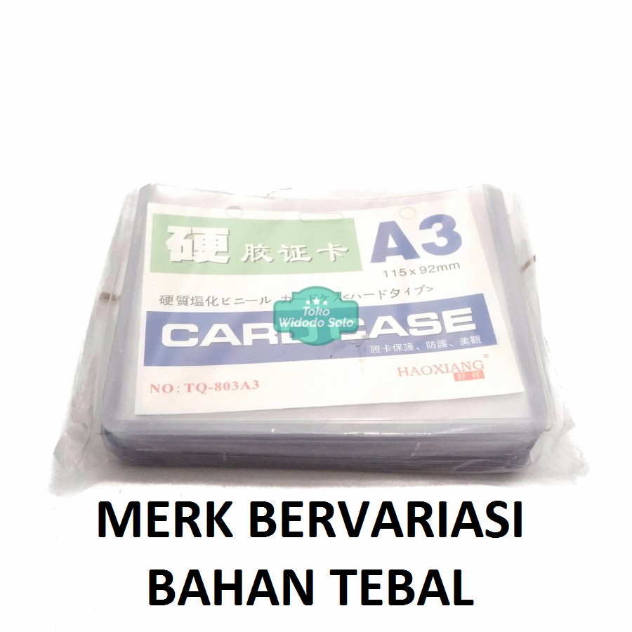 

1 PACK (ISI 20) Plastik ID Card Case A3 Name Card Name Tag Landscape