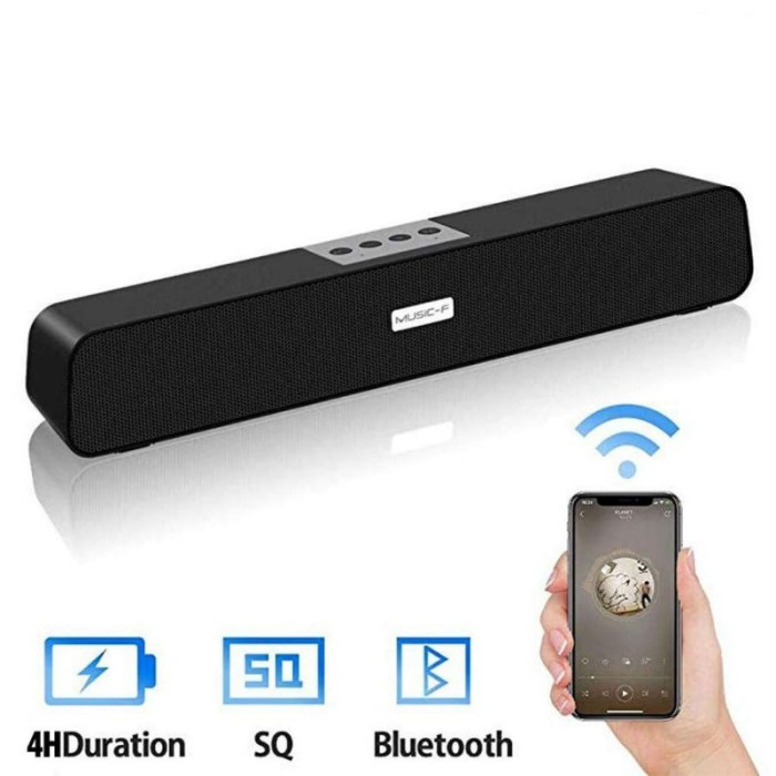 Soundbar A12 / A13 Speaker Bluetooth Double Bass Stereo Wireless Suara