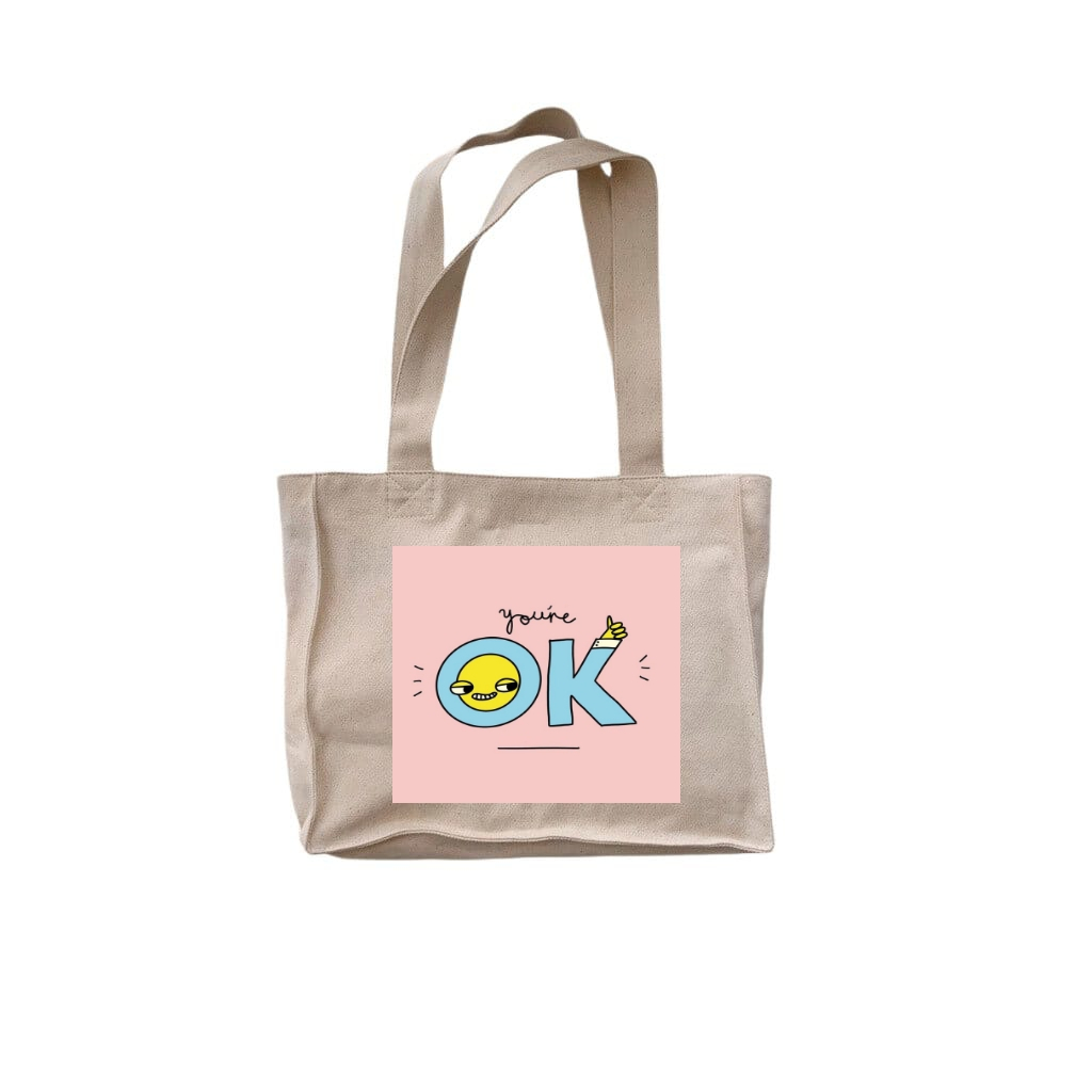 Rizkibag Totebag Kanvas Daisy Tas Wanita Tote Bag Kantong Laptop Kuliah Sekolah Kerja Aesthetic Part 11