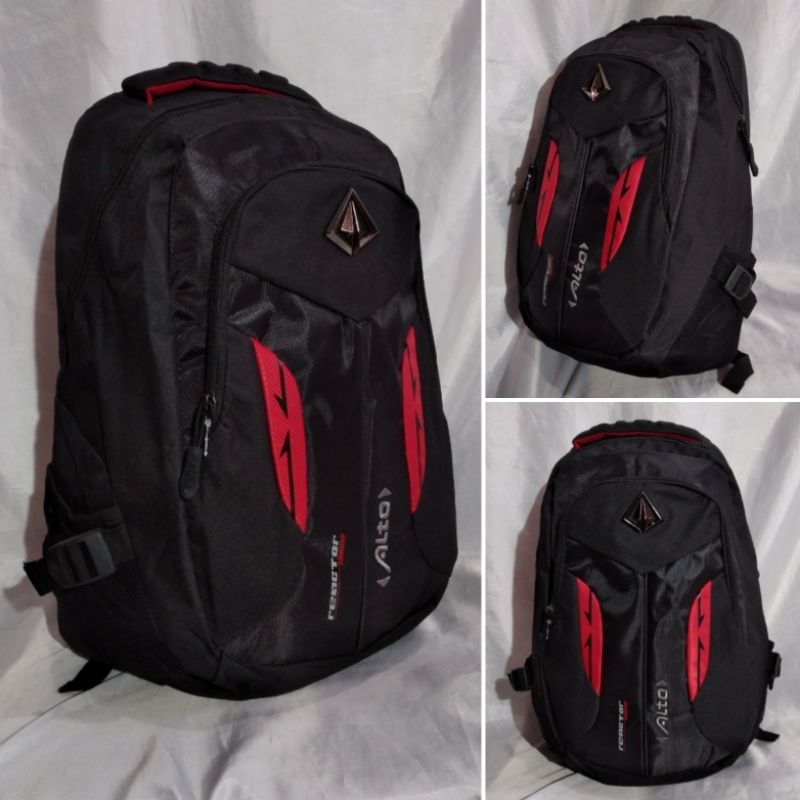 Tas ransel laptop - daypack - backpack Alto original termurah bahan polyester + rain cover