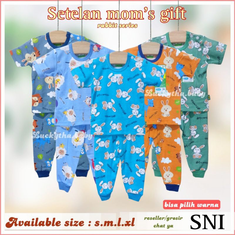 mom's gift cpr  Setelan anak bayi baju pendek + celana panjang motif Shaun the sheep,rabbit,pinguin / setelan CPR mom's gift terbaru bahan cotton