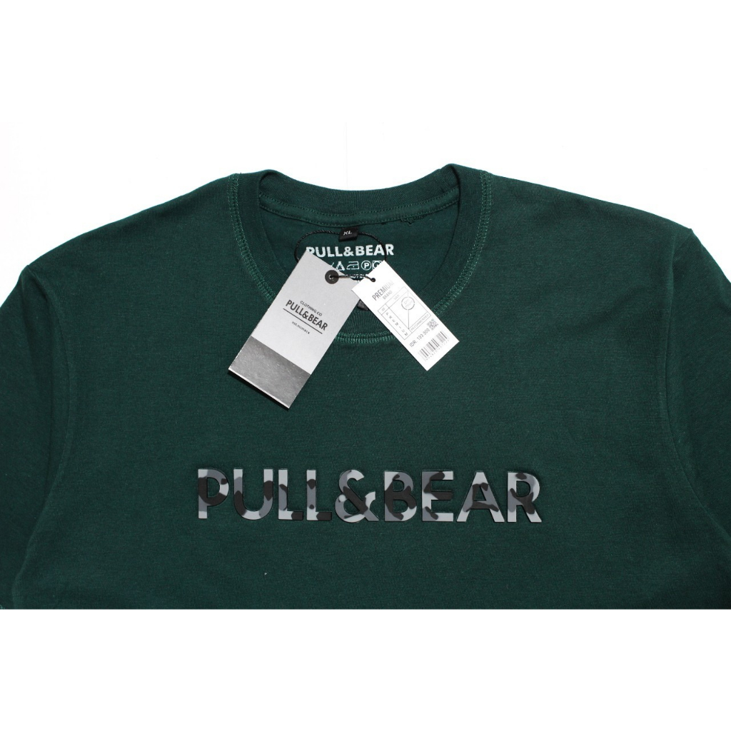 TURUN HARGA !  Champion Distro Premium Unisex / T-Shirt  / Baju Kaos Pia Lengan Pendek / Kaos Pull&amp;Bear Flocking Camo