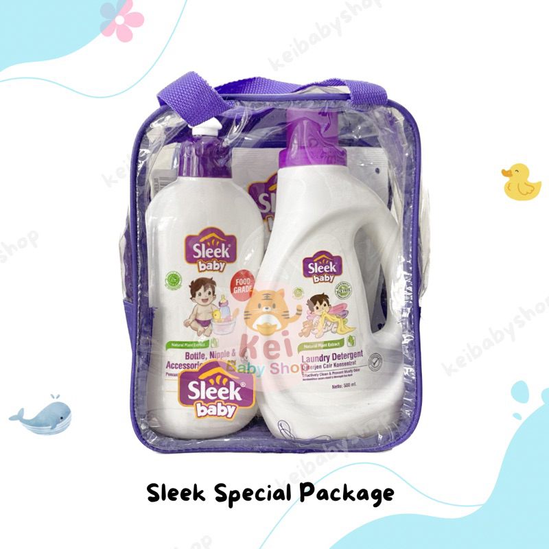 Sleek Special Package Paket Hemat Sleek Laundry Detergent Bottle Nipple Cleanser