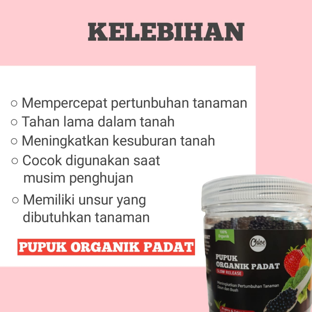 Pupuk Organik Padat Untuk Tanaman Bunga, Buah dan Sayur 300gr