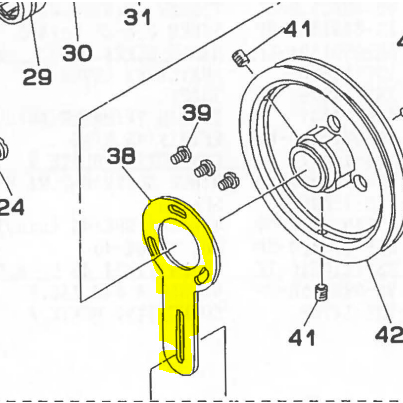 Idler Pulley Installing Plate 135-25308 Mesin Jahit Bartack YX-1850 / LK-1850