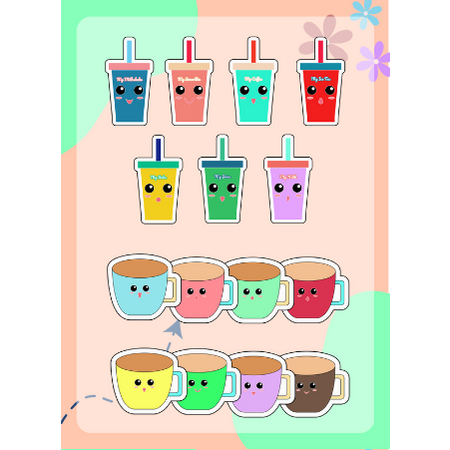 

(15 pcs) Drink-2 Sticker