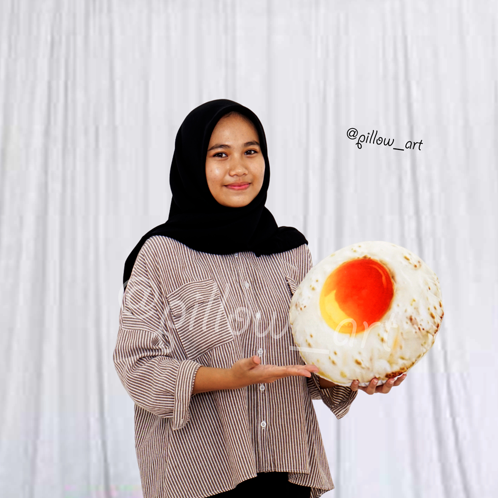 Pillowart - Bantal Telor Telur Ceplok Mata Sapi Size M - ART090