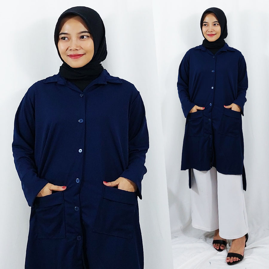 CARLINA NAWA TUNIK BUSUI FRIENDLY SELLA KNIT DRESS WANITA