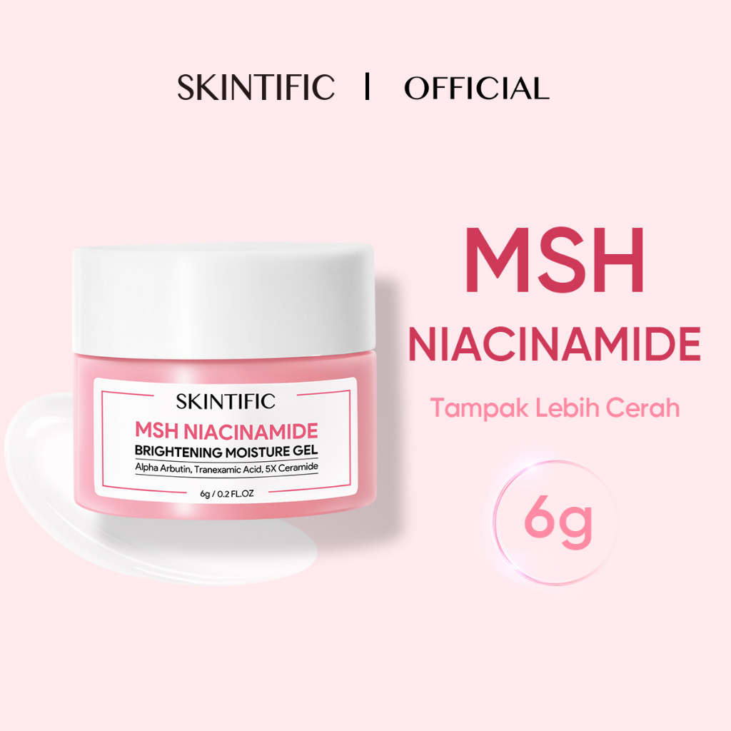 ❤️ MEMEY ❤️ SKINTIFIC MSH Niacinamide Brightening Moisturizer Gel 6g | Travel Size