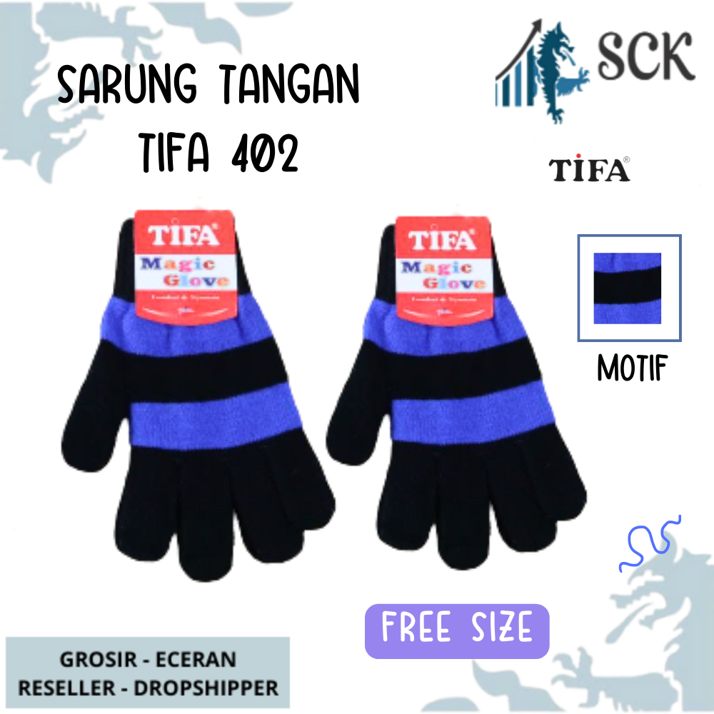 Sarung Tangan TIFA 402 STRIP WARNA / Kaos Tangan Polos TIFA STRIP 402 Dewasa Wanita / Perlengkapan Otomotif - sckmenwear GROSIR