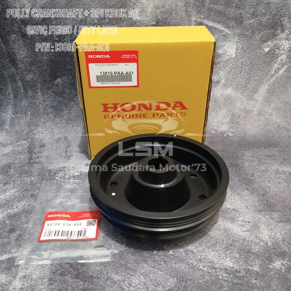 Pulley Pully Kruk As atau Pulley Crankshaft Spi Kruk As Ferio City Old Lama