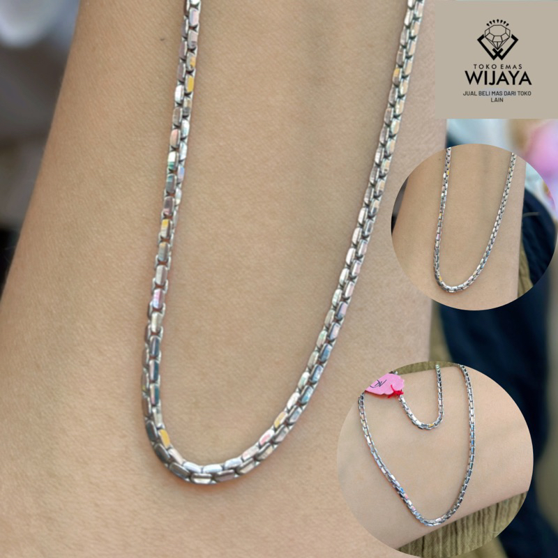 KALUNG ITALI SANTA EMAS PUTIH KADAR 420