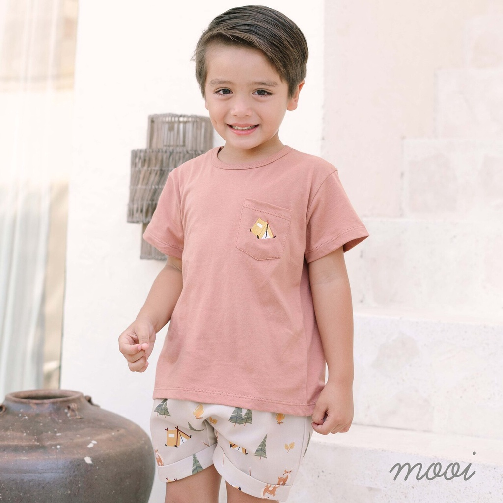 MOOI Setelan Kaos Anak | Tshirt Pocket Tee Set
