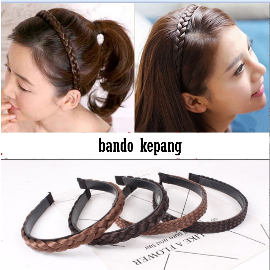 Bando Rambut Kepang Natural Korea Dewasa Halus promo