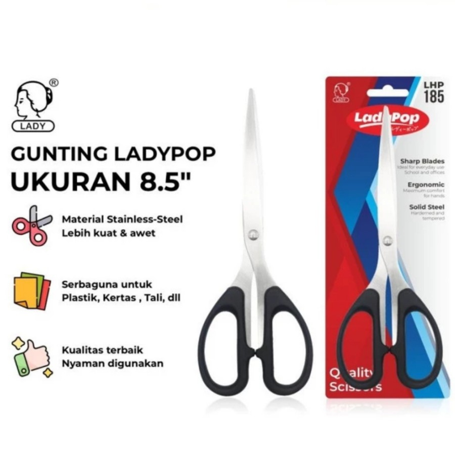

Gunting Kertas Tajam Stainless Steel 8,5 Inch 8,5" Scissors 848 185