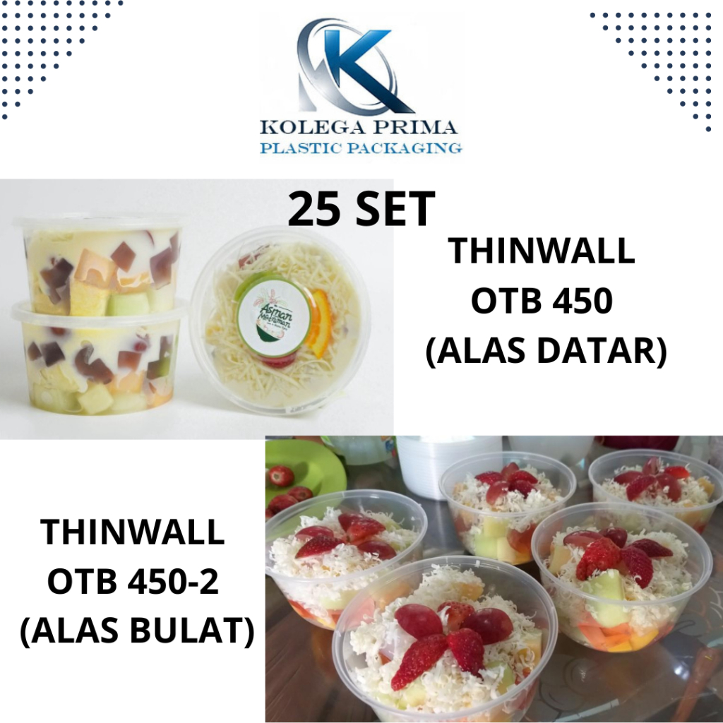 THINWALL CUP 450ML BISA MICROWAVE/ MANGKOK PLASTIK MURAH ISI 25PCS