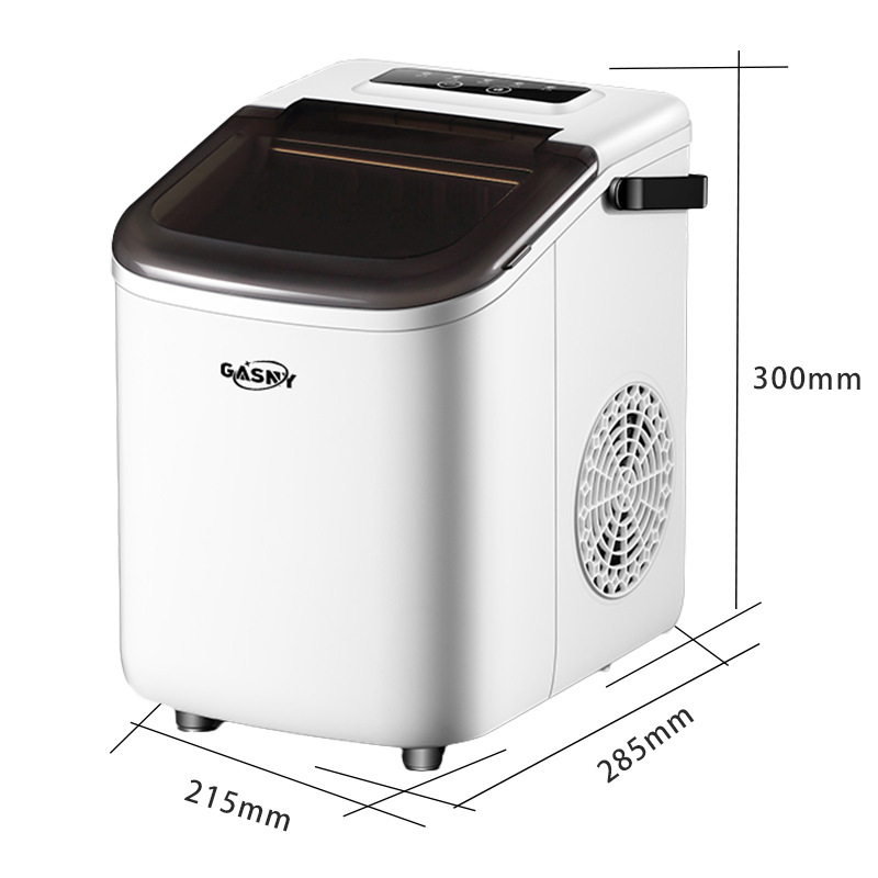 Mesin Es Portable Ice Maker Rumah Tangga Sepenuhnya Otomatis Mini Square Pembuat Es Cepat Dengan Handle