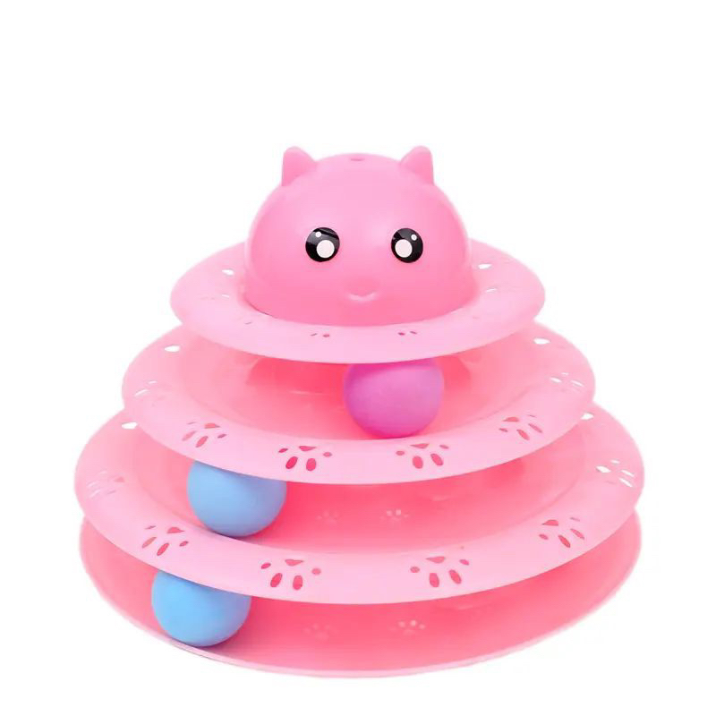 Crazy Ball 3,5 4 Tingkat Mainan Menara Bola Kucing Cat Baby Kitten Pet Tower Pyramid Piramida Tower