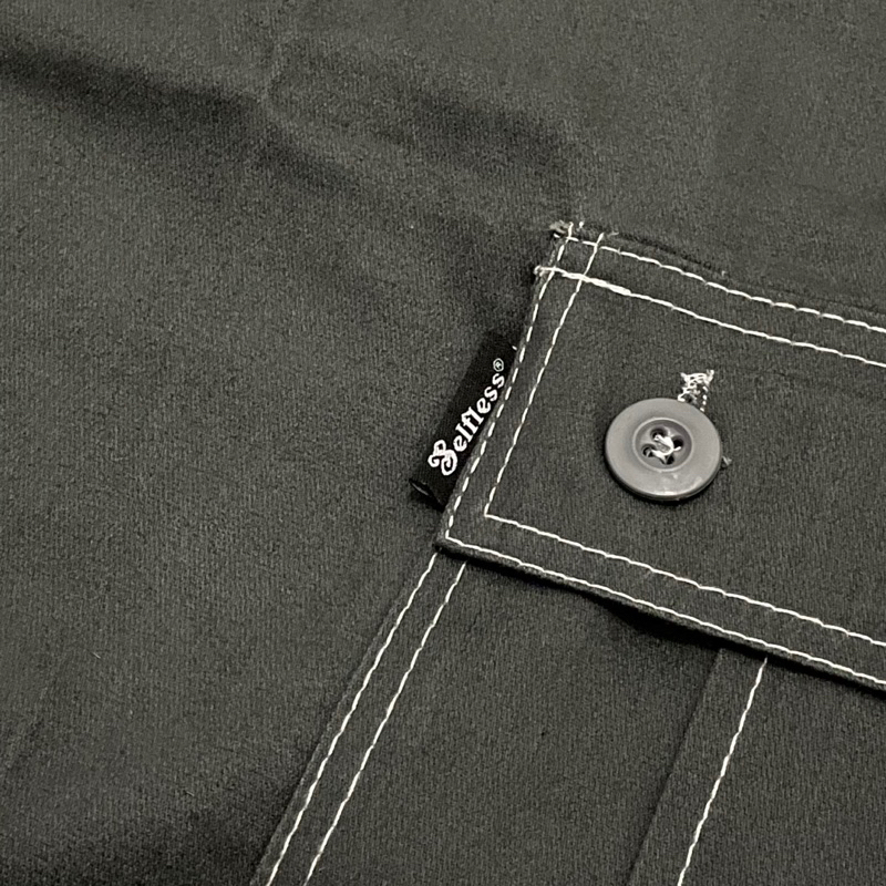 Selfless - Celana Pendek Cargo Pria Short Cargo Carpenter Pants Celana Cargo Kargo Chargo Kimpul List Pendek Hitam Cream Hijau Army Abu Tua Muda Mocca Khaki Pria Dewasa