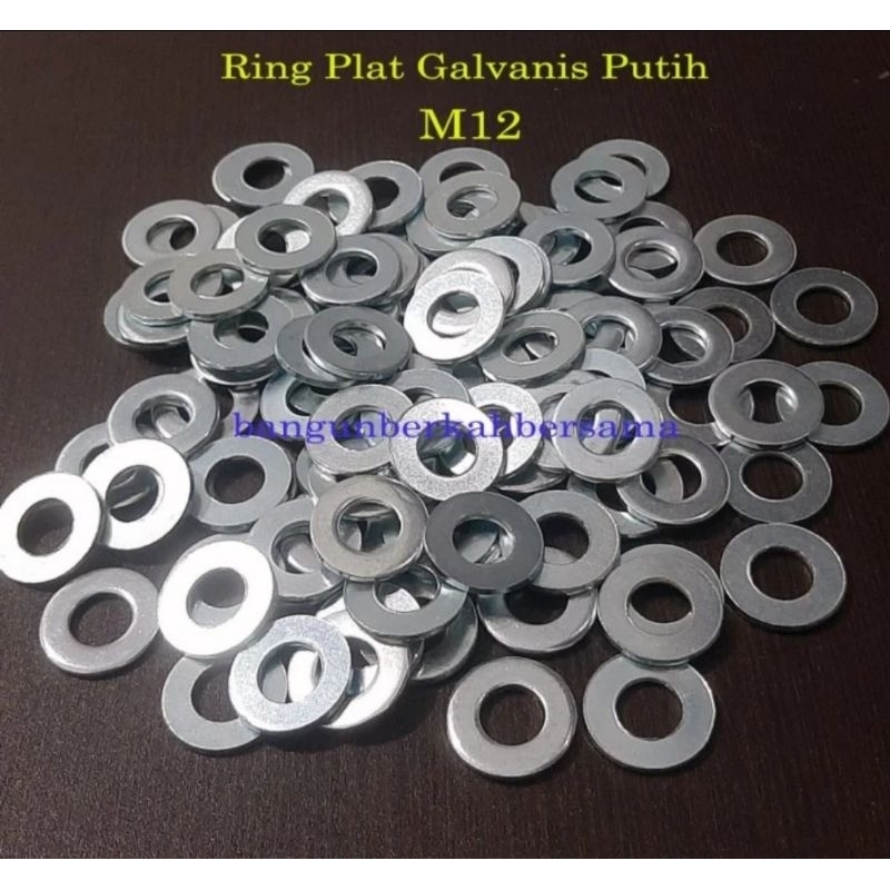 Ring plat M12 Galvanis / ring plat 12 mm