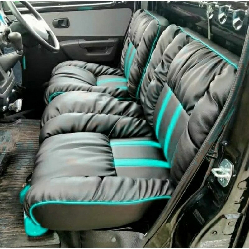 SARUNG SOFA JOK  MOBIL PICKUP MITSHUBISI L300 WARNA KOMBINASI HITAM