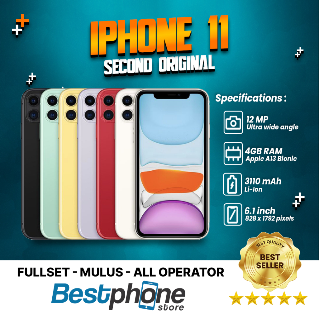 iPhone 11 | Xr | X | 8 Plus | Second Original | Imei Terdaftar | Imei Permanent | Imei Cukai | Bergaransi 100% Mulus Fullset
