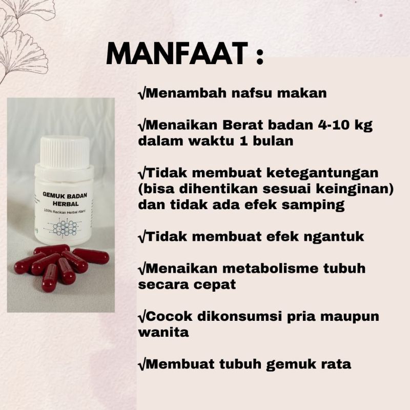 [COD] OBAT GEMUK HERBAL PENGGEMUK BADAN AMPUH PENAMBAH BERAT BADAN