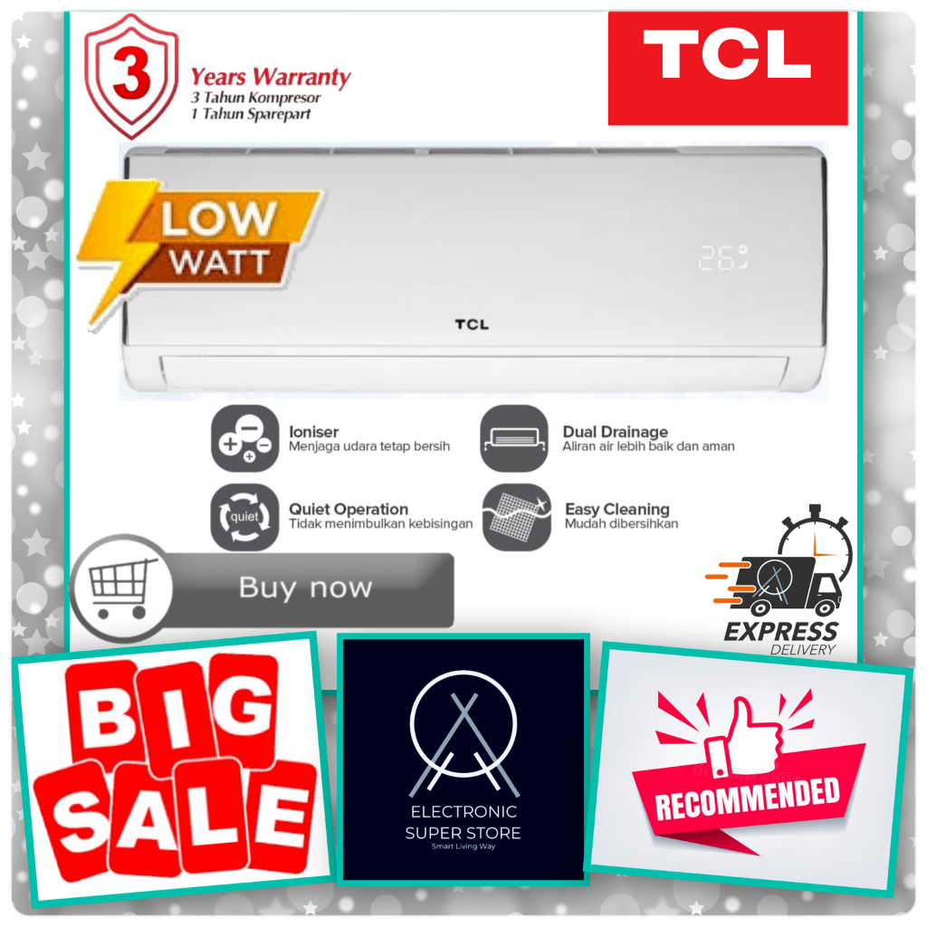 AC TCL STANDARD 2 PK TAC-18CSA-X5 18CSA TITAN GOLD FIN SUPER COOLING TCL AC 2PK