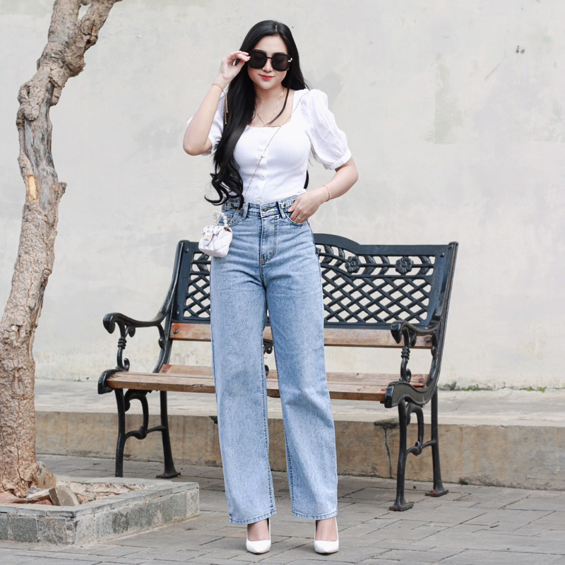 SEON LOOSE HIGHWAIST JEANS/ kulot loose jeans highwaist