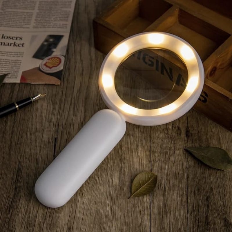 KACA PEMBESAR 21 LAMPU LED 3 WARNA LAMPU LENSA MAGNIFIER ZOOM