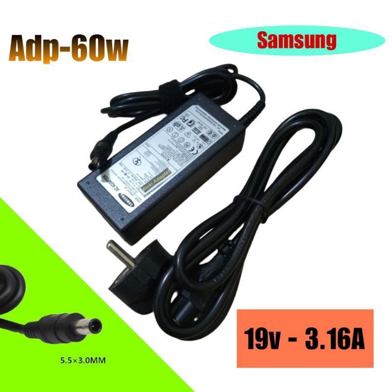 Charger Laptop Samsung Q330 Q430 Q530 QX410 QX411 19v - 3.16A