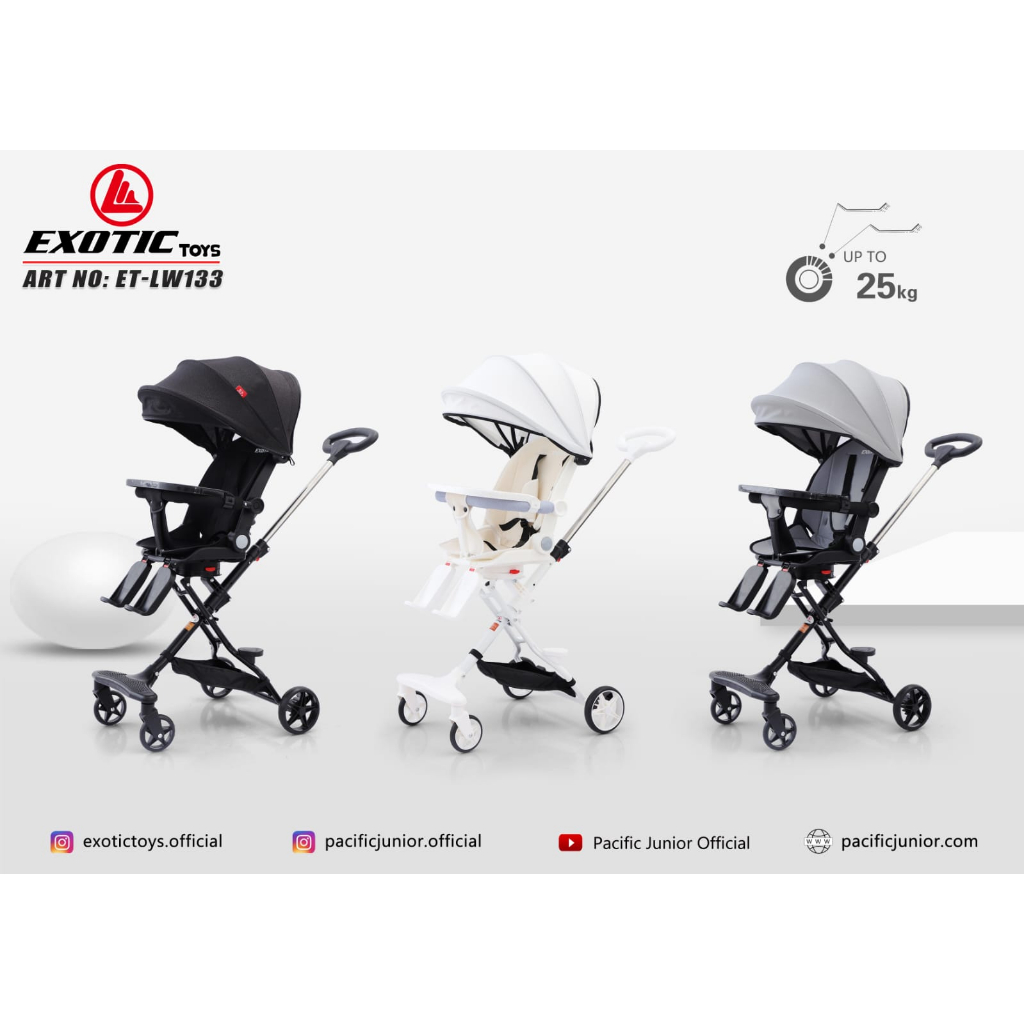 Stroller Exotic ET-LW133 Kursi Dorong Bayi Reversible Handle